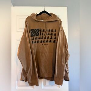 Columbia Tan Graphic Hoodie for Men